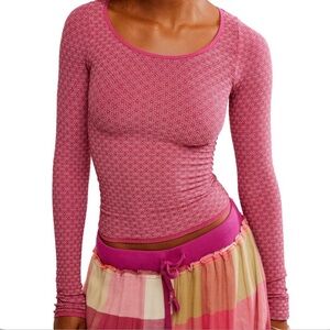 Free People / Intimately Women's Love Letter Long Sleeve Fitted Shirt, NWT